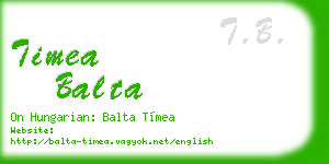 timea balta business card